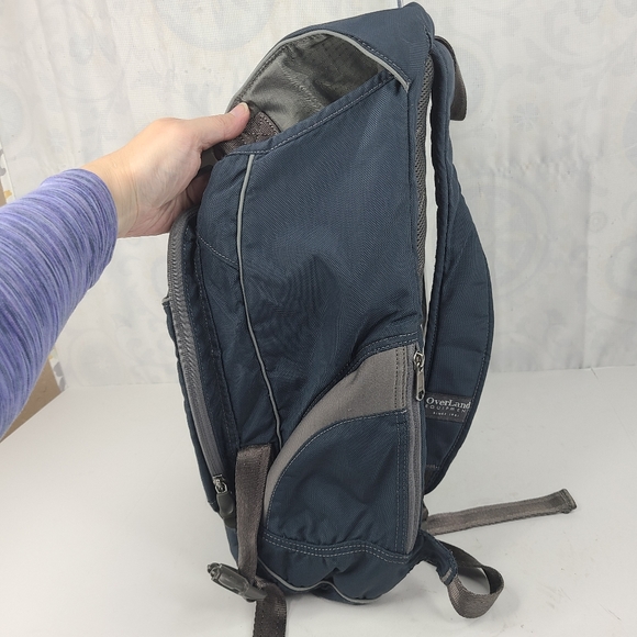 Overland Equipment blue and gray multi-compartment multi-purpose backpack - Picture 6 of 16